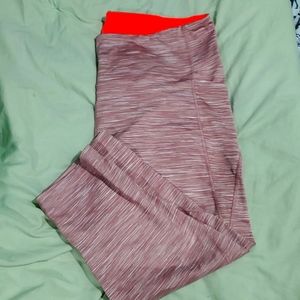 Pink crop leggings